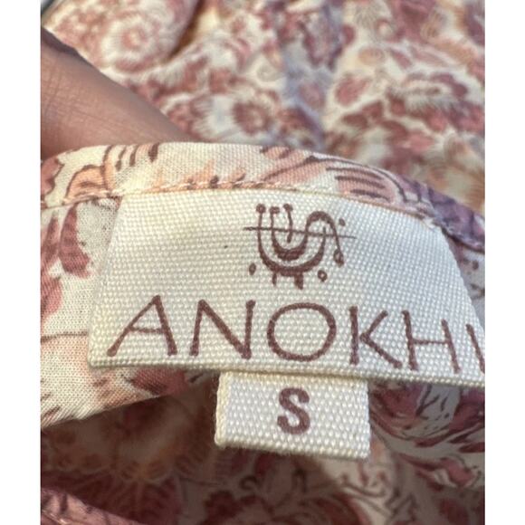 Anokhi Floral Print Pajama Set Women’s Size Small Lounge Set Tank Cropped Pants - Picture 9 of 12